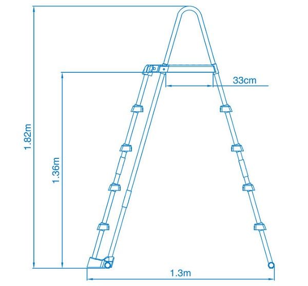 סולם לבריכה בטיחותי מתפרק 1.32 מ' מבית INTEX, דגם 28077 – BCOOL – תמונה 5