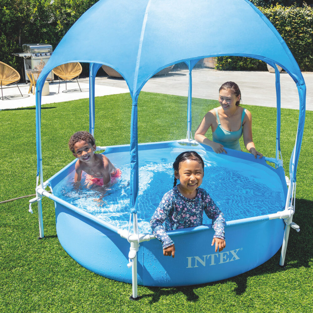 בריכת גגון (פטריה) עם מסגרת מתכת 183×38 ס״מ מבית INTEX, דגם 28209 – BCOOL – תמונה 2