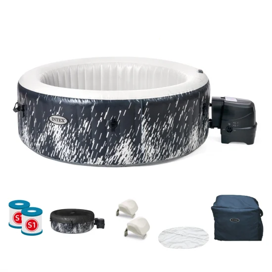 ג'קוזי Purespa Glow Deluxe Bubble ל-4 אנשים מבית INTEX, דגם 28494