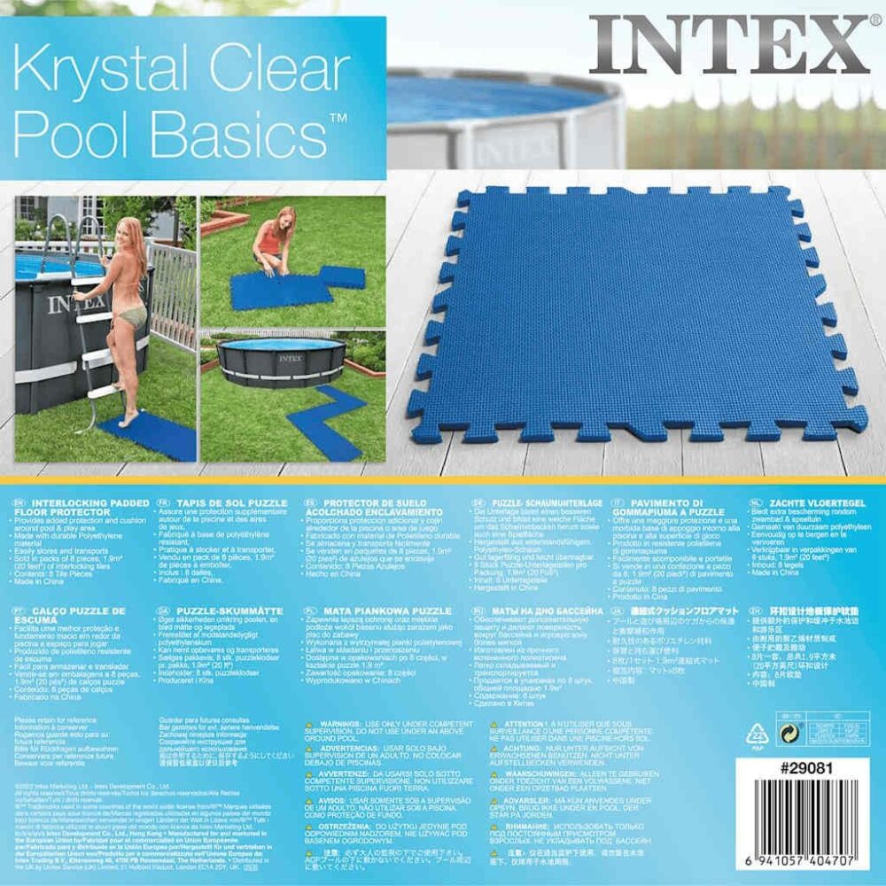 מגן רצפה עמיד ורך לבריכה INTEX 29081, 50×50×1 ס״מ, 6 יחידות – BCOOL – תמונה 4