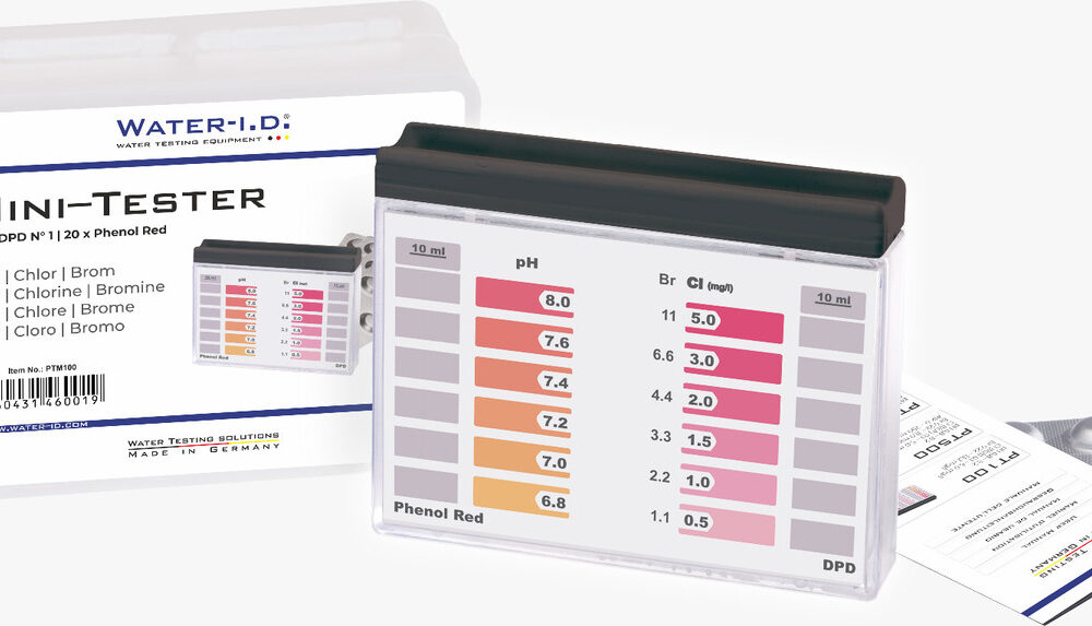 ערכת מבחנות WATER-I.D גרמנית לבדיקת כלור ו-PH