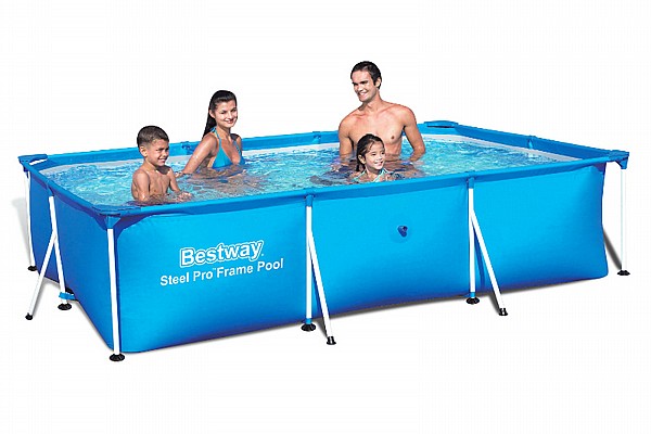 בריכה מלבנית מסגרת עמודים 300×201×66 - BESTWAY דגם 56404 – BCOOL