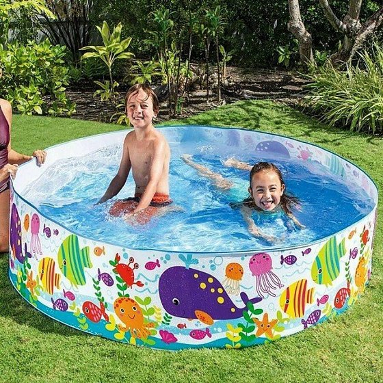 בריכת דופן קשיחה לילדים עם ציורי דגי ים מבית INTEX, דגם 56452 – תמונה 3