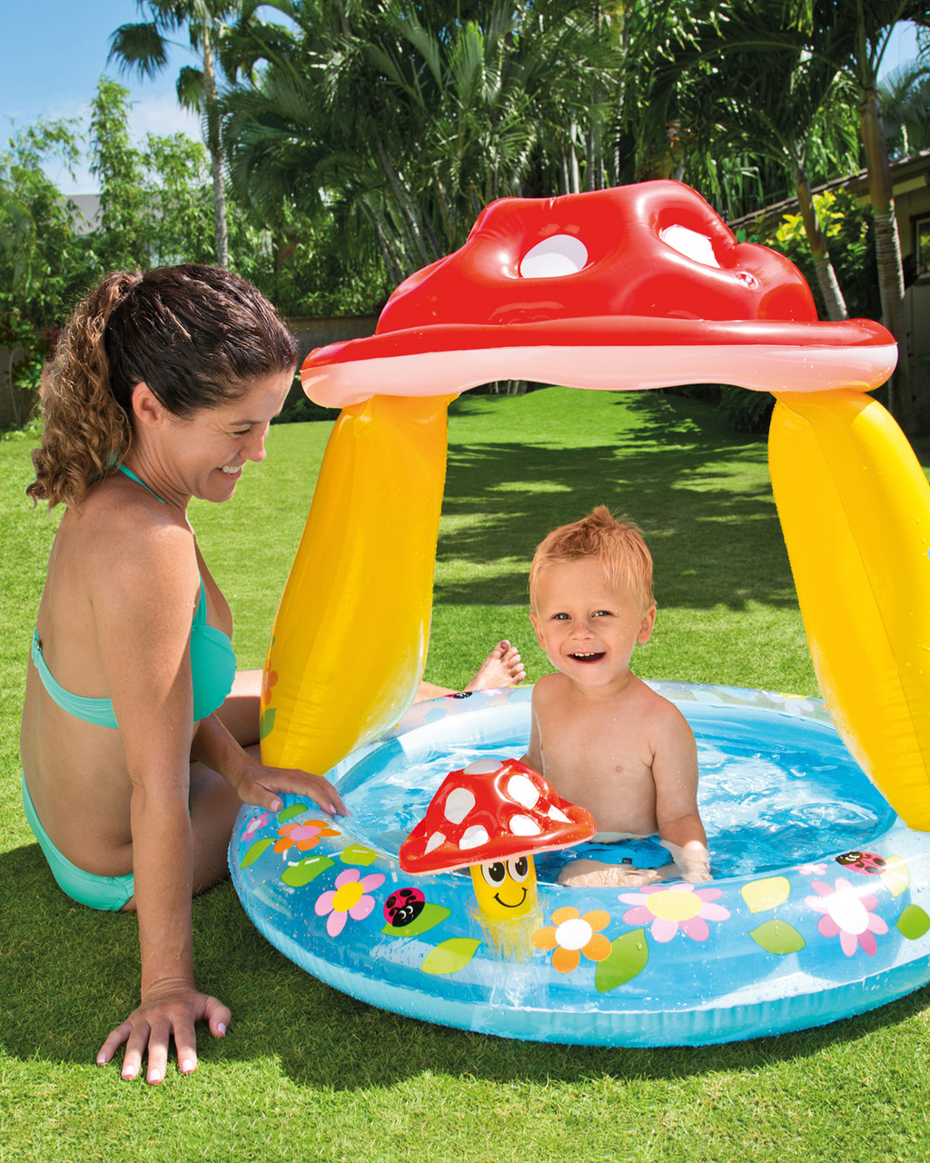 INTEX 57114 - בריכת ילדים מתנפחת עם פטריות – תמונה 2