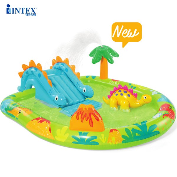 INTEX 57166 – בריכת משחקים לילדים מתנפחת פארק היורה, מידות 191×152×58 ס״מ – תמונה 2