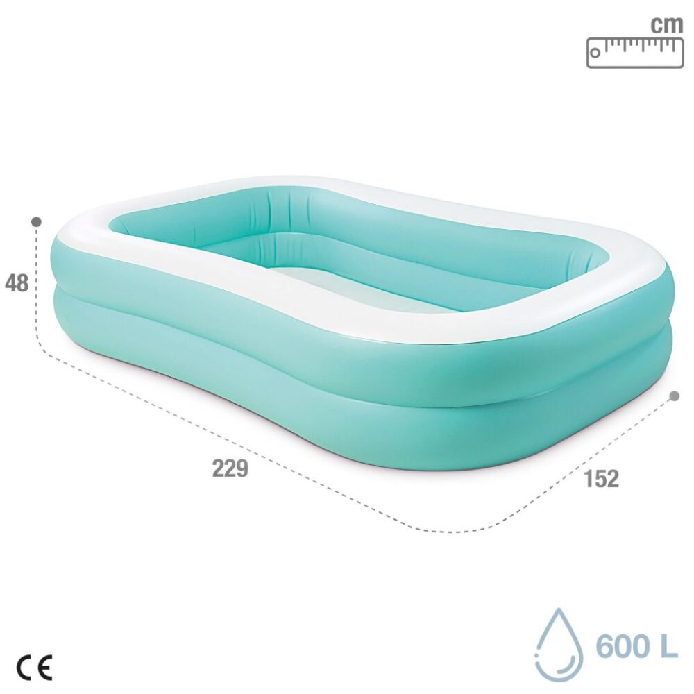 בריכה מלבנית מתנפחת במידות 229×147 - INTEX דגם 57181 – BCOOL – תמונה 3