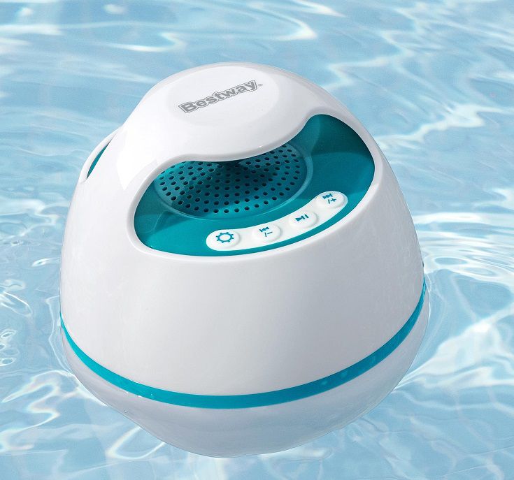 BESTWAY 58700 – רמקול בלוטוס צף נטען לבריכה עם תאורת לד – BCOOL