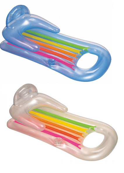 INTEX 58802 - מזרן ים צבעוני מתנפח עם משענת – BCOOL