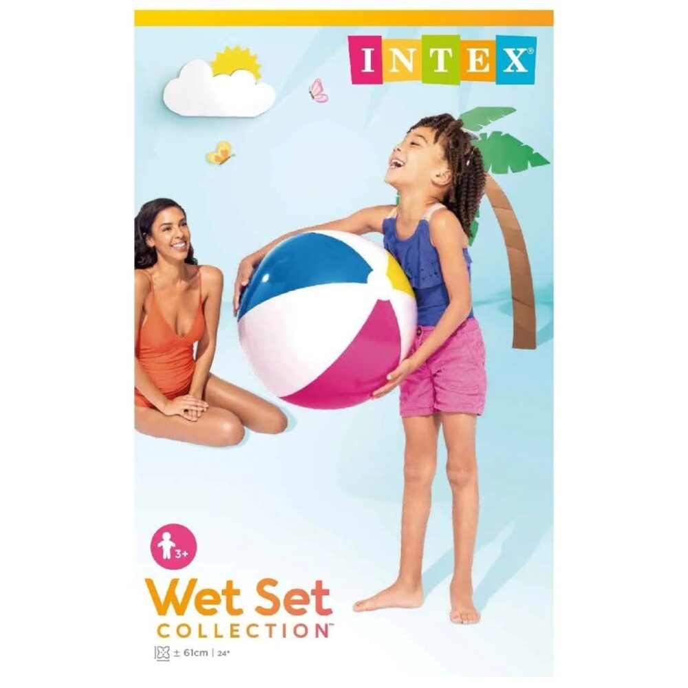 INTEX 59030 – כדור ים פסים גדול 61 ס״מ – BCOOL – תמונה 3