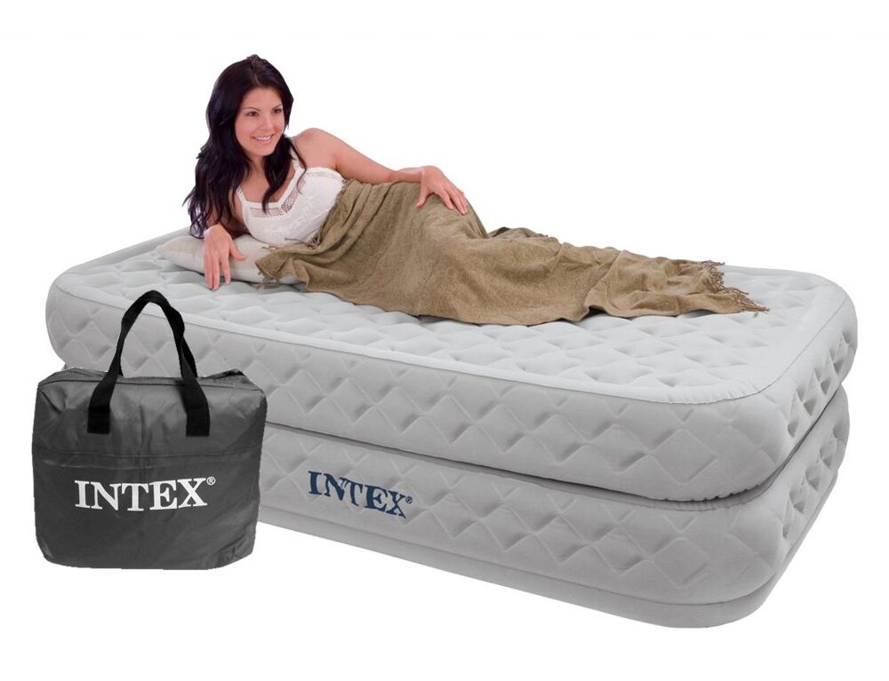 INTEX 64488 - מזרן מתנפח יחיד מרופד ו עם משאבה מובנית – BCOOL – תמונה 2