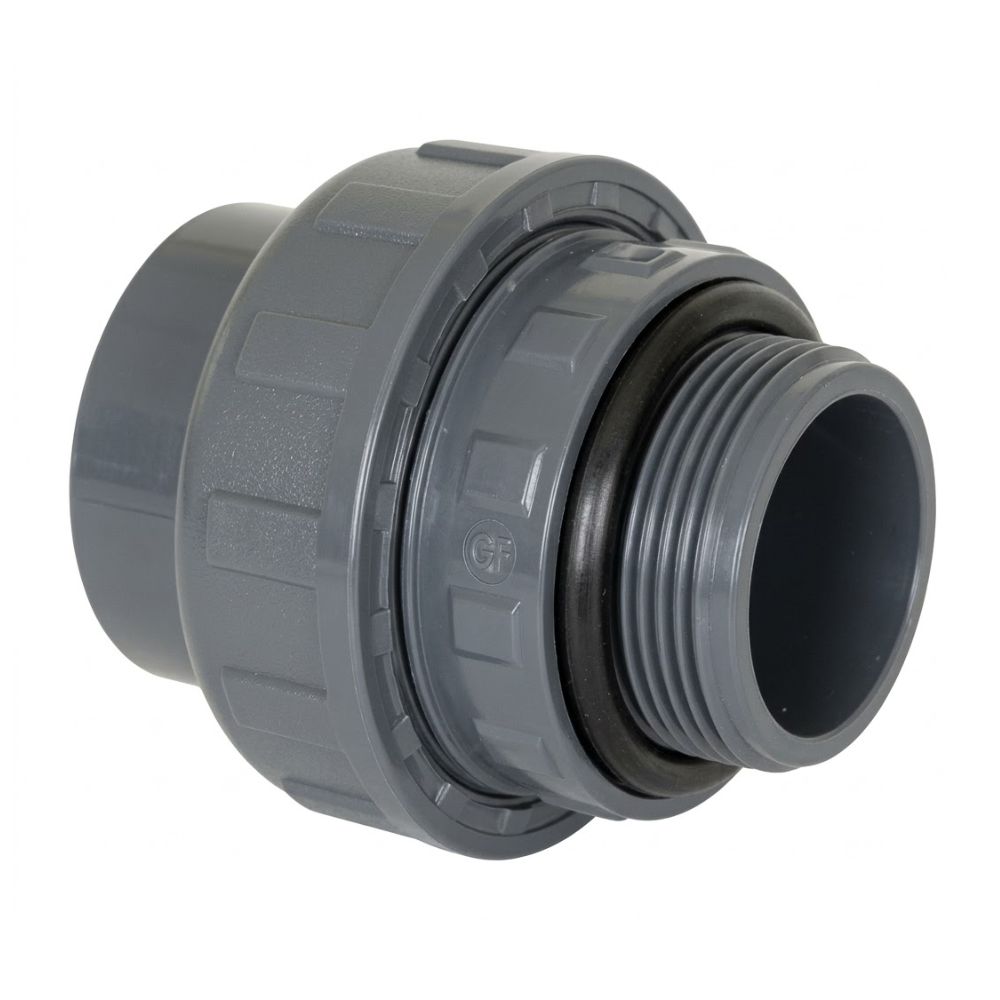 מחבר רקורד PVC זכר עם אטם גומי – 63 מ״מ (הדבקה) ל-2" הברגה – BCOOL