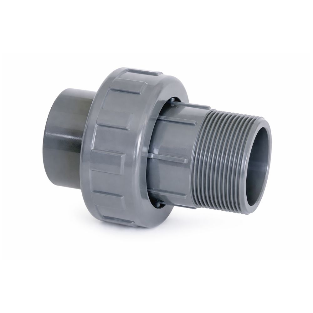 מחבר רקורד PVC מעורב מקטין – 40 מ״מ (הדבקה) ל-1 1/2" הברגה זכר | מק״ט 7407050