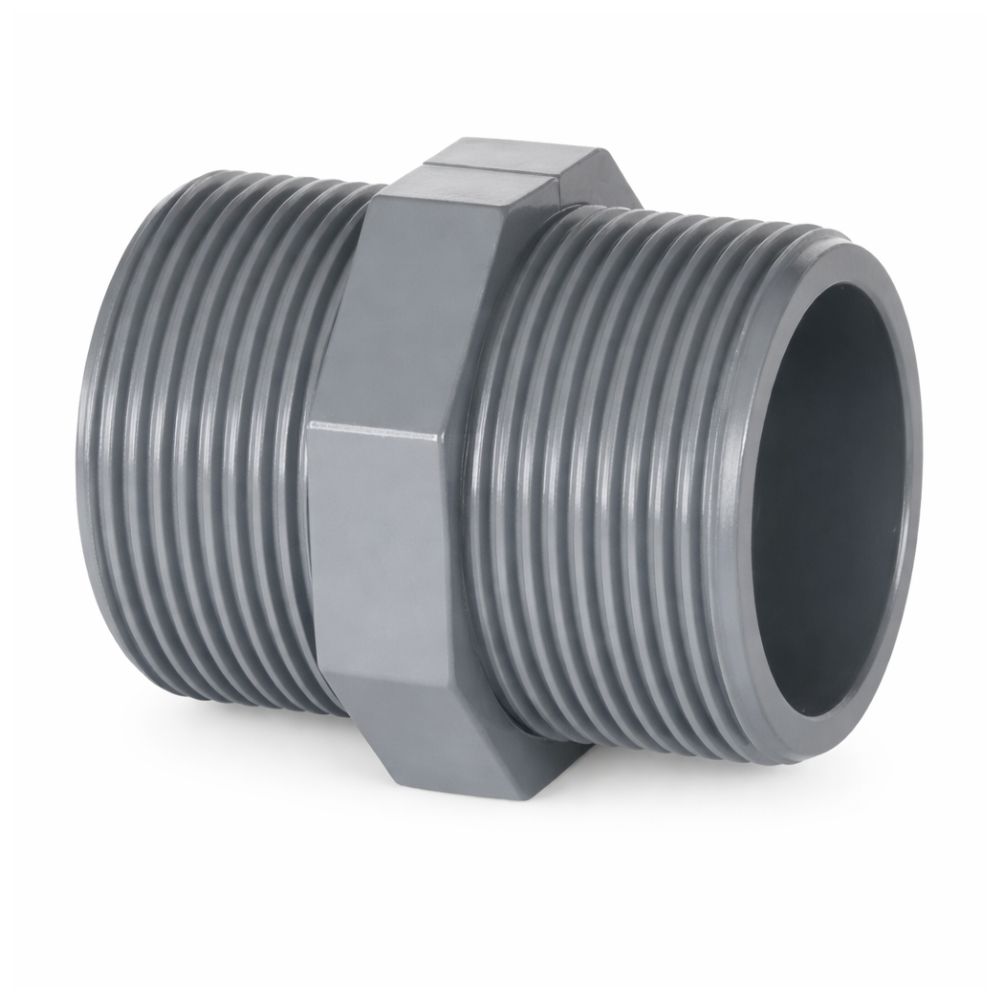ניפל כפול הברגה 3/8" PVC | מק״ט 99383