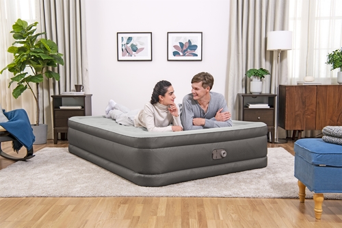 BESTWAY 69050 - מזרן מתנפח זוגי עם משאבה מובנית חדש 46 ס״מ FORTECH – BCOOL