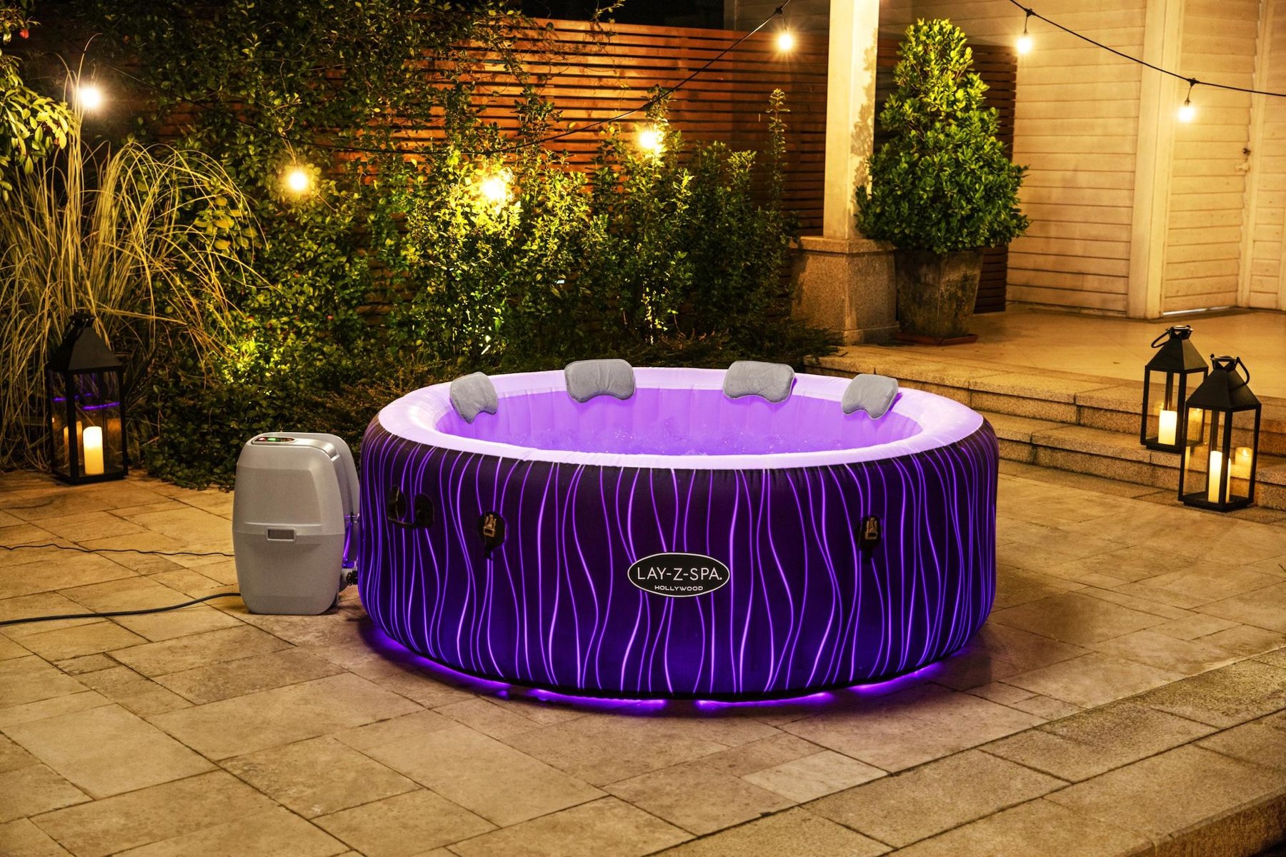 ג'קוזי מתנפח HOLLYWOOD - עם 4 כריות ראש BESTWAY 60059 – BCOOL – תמונה 3