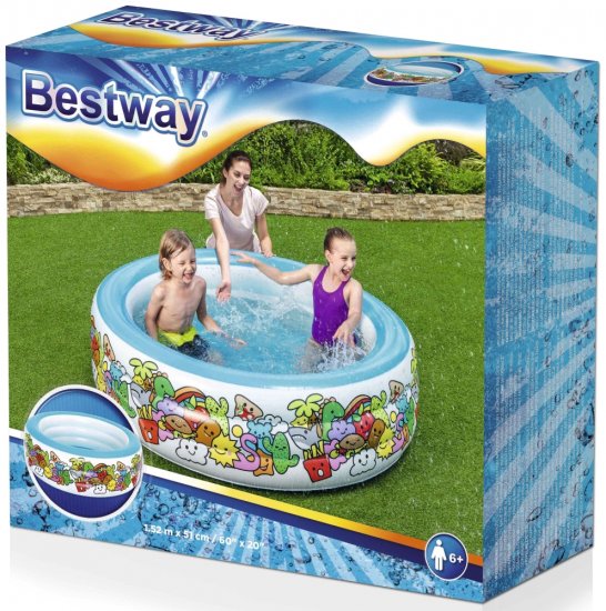 BESTWAY 51121 - בריכה עגולה 3 קומות קוטר 152 ס״מ