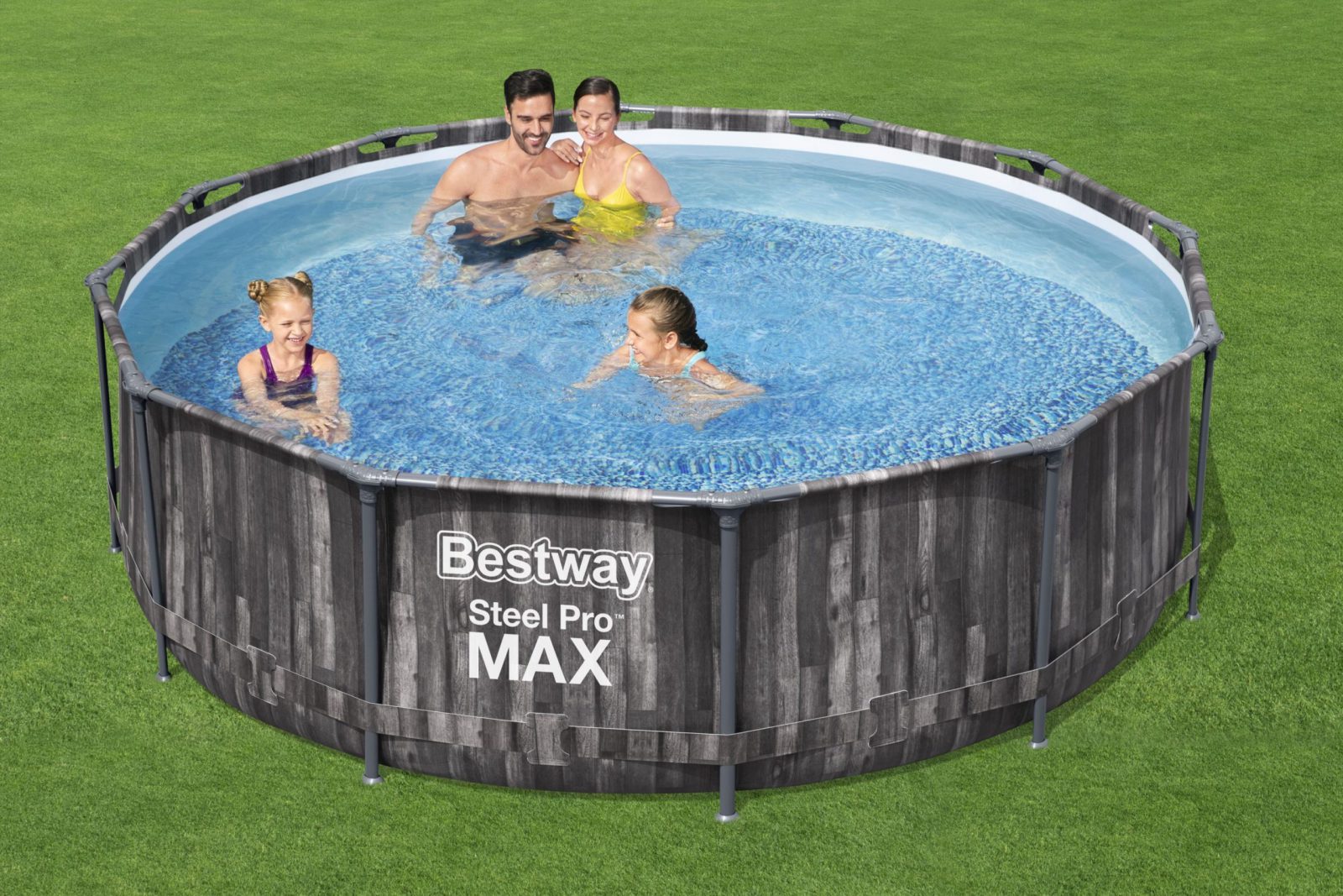 בריכת אולטרה עגולה מקס דמוי עץ 427/107 מבית BESTWAY, דגם 5614Z – BCOOL – תמונה 3