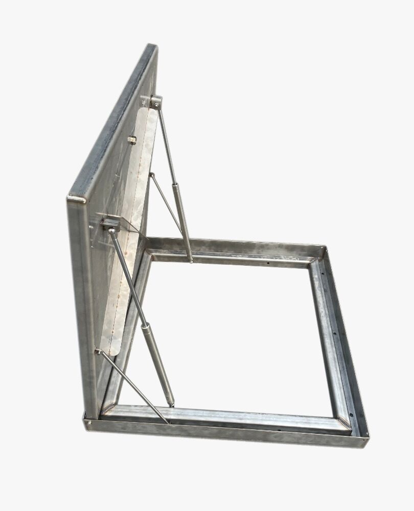 מכסה נירוסטה לחדר מכונות, 60×60 ס״מ (46/46) – תמונה 2