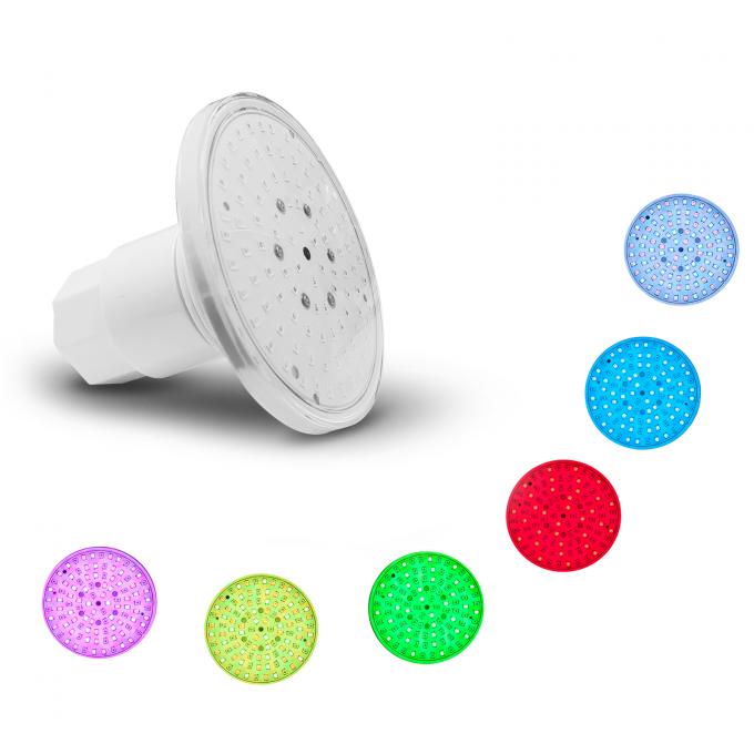 נורת לד RGB צבעונית 6W בקוטר 10 ס״מ לאינלט 1.5 אינץ'