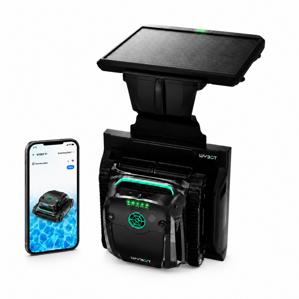 WYBOT S2 Solar Vision – רובוט אלחוטי לבריכות עם עמדת עגינה סולארית