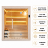 סאונה יבשה מלבנית Serenity, 200×170 ס״מ, מרווחת ל-3 עד 4 אנשים – BCOOL