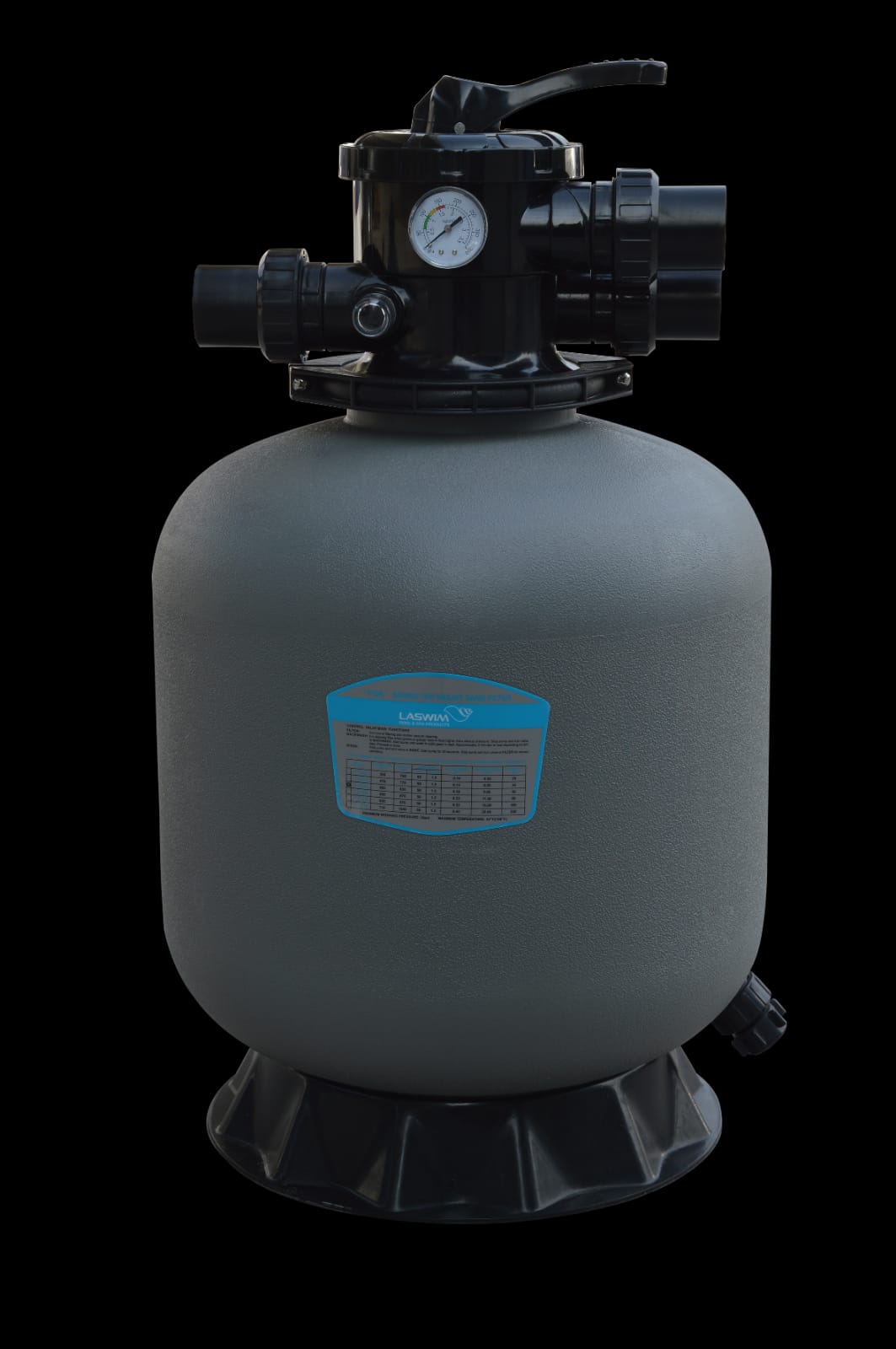 מסנן חול LASWIM P-DG500 עם ברז עליון, קוטר 500