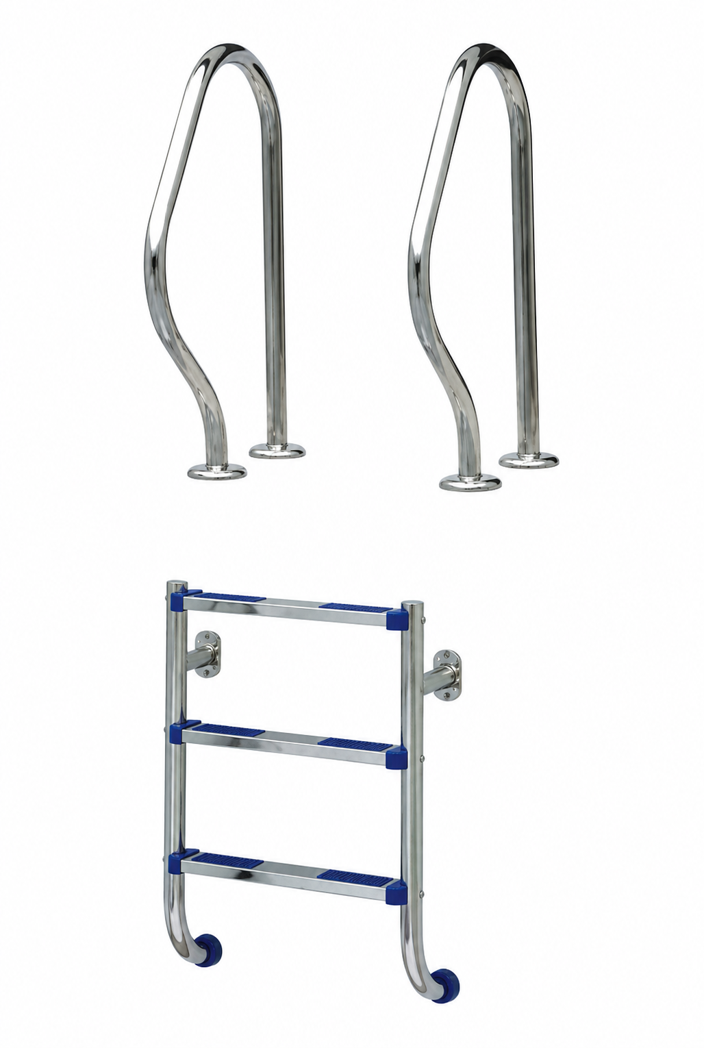 סולם מפוצל SP-315 – 3 שלבים מנירוסטה לבריכה – BCOOL