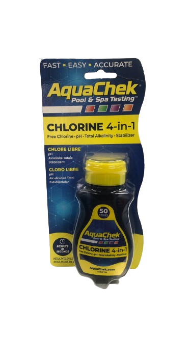 50 סטיקים AQUACHEK לבדיקת כלור ו-PH